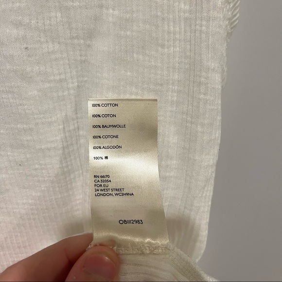 Free People We The Free Georgie Muscle Tee White XS - Picture 5 of 5